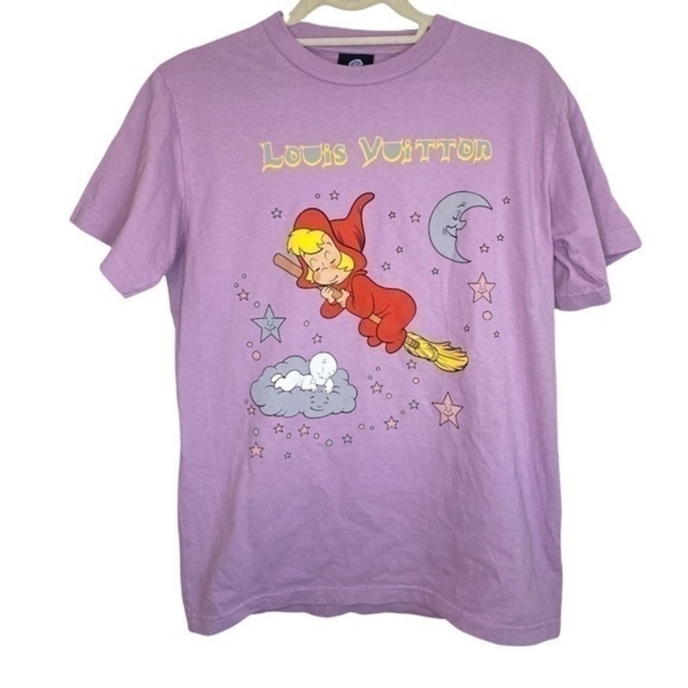 MEGA Yacht Casper and Wendy Short Sleeve Tee Purple Size Small